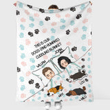 This Is Our Dogs And Humans Cuddling Blanket - Personalized Couple Dog Blanket