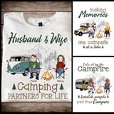 Husband And Wife Camping Couple For Life - Personalized Couple Camping T-shirt and Hoodie