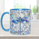 Vintage Soul Dragonfly - Personalized Dragonfly Accent Mug