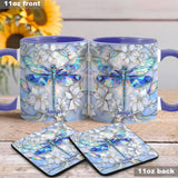 Vintage Soul Dragonfly - Personalized Dragonfly Accent Mug