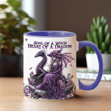 Soul Of A Witch Heart Of A Dragon - Personalized Witch Accent Mug