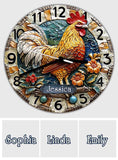 Good Morning - Personalized Chicken Wall Clock