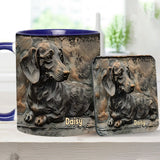 Love Dachshunds - Personalized Dachshund Accent Mug