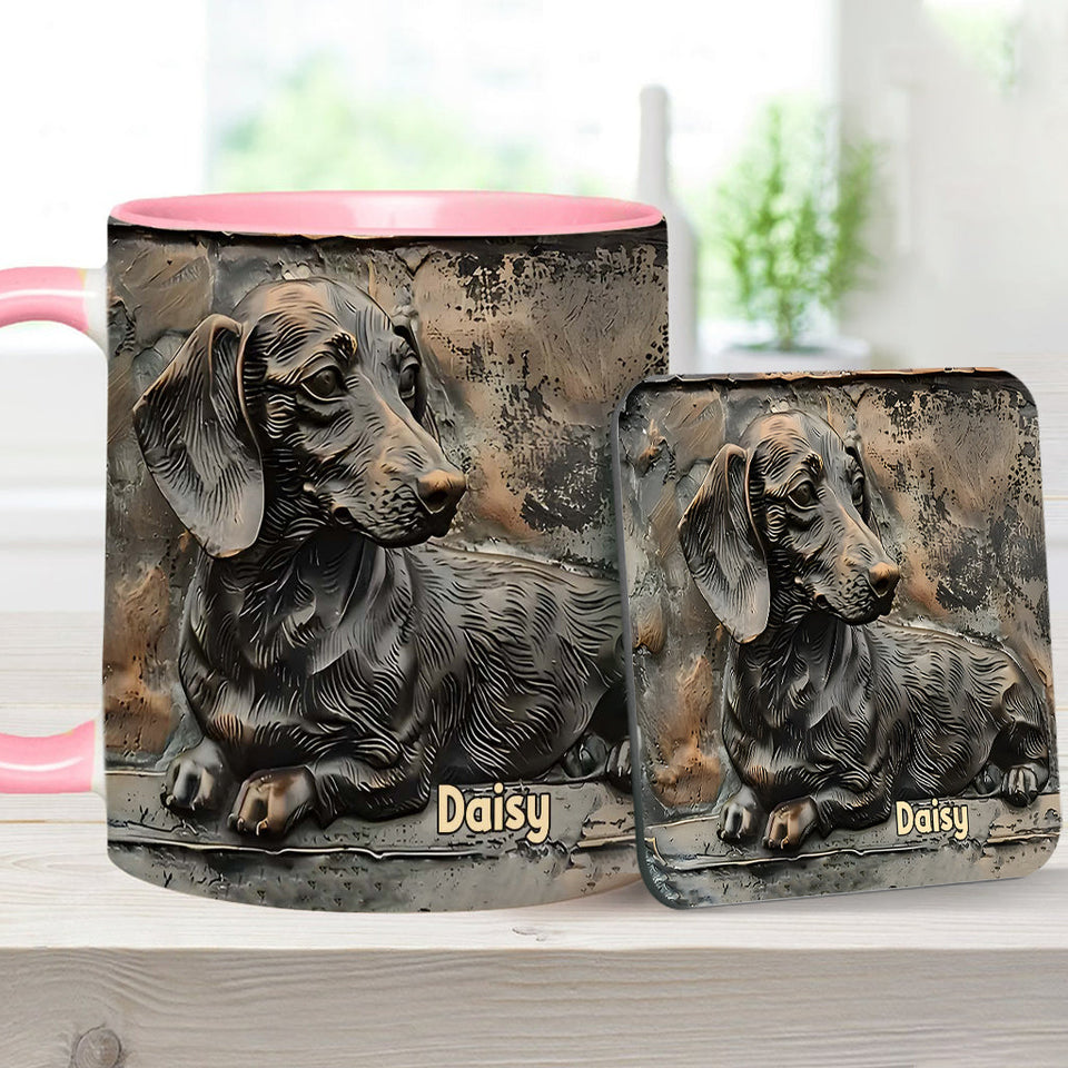 Love Dachshunds - Personalized Dachshund Accent Mug