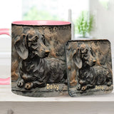 Love Dachshunds - Personalized Dachshund Accent Mug