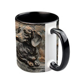Love Dachshunds - Personalized Dachshund Accent Mug