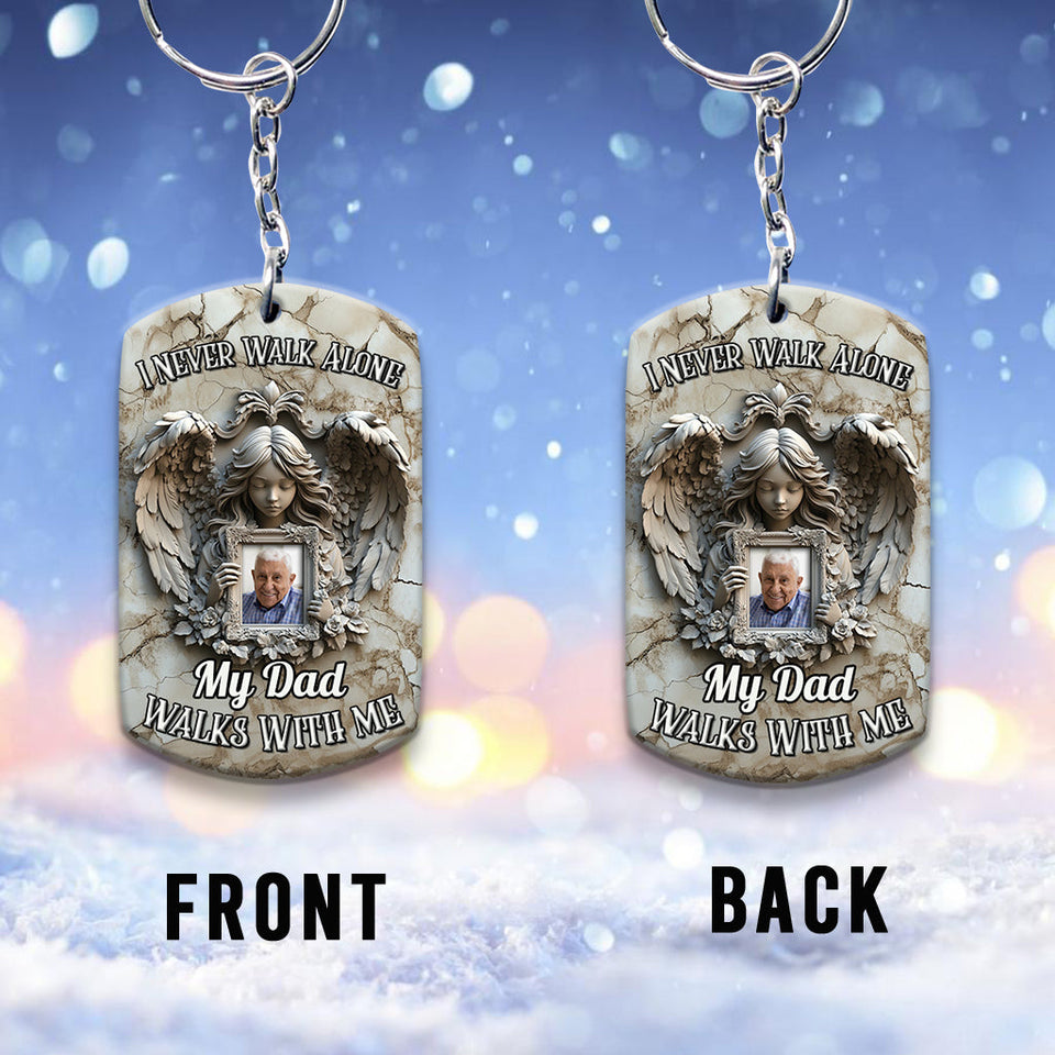 Angel Wings - Personalized Memorial Keychain