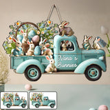 Mama/ Nana's ... Bunnies - Personalized Grandma Custom Shaped Wood Sign