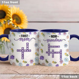 First Mom Now Grandma - Personalized Grandma Accent Mug