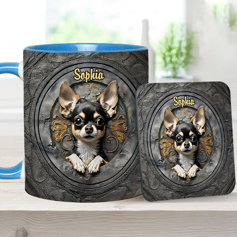 Adorable Chihuahua - Personalized Chihuahua Accent Mug