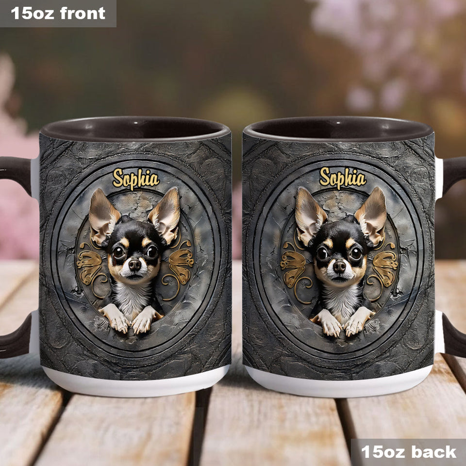Adorable Chihuahua - Personalized Chihuahua Accent Mug