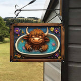 Wash Your Hooves - Rectangle Metal Sign