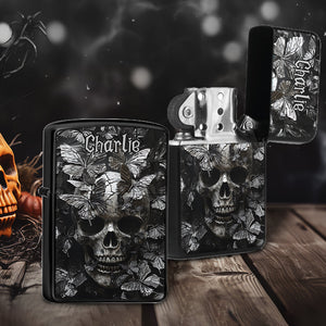 Butterfly Skull - Personalized Skull Lighter