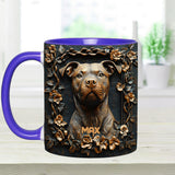 Strong Pitbull - Personalized Dog Accent Mug