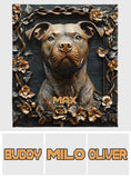 Strong Pitbull - Personalized Dog Blanket