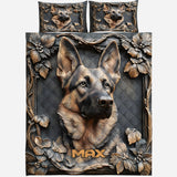 Strong German Shepherd - Personalized Dog Quilt Set