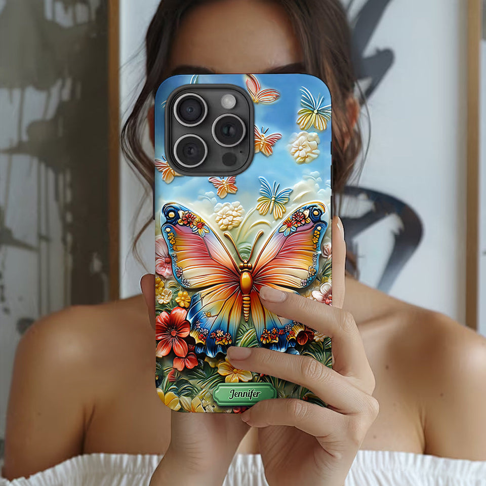 Beautiful Butterfly Bee Dragonfly Hummingbird - Personalized Butterfly Full Print Phone Case