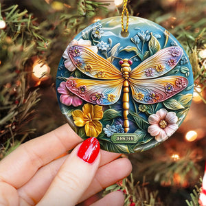 Beautiful Garden - Personalized Gardening Ceramic Circle Ornament