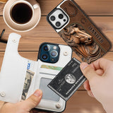 Easily Distracted By Horses - Personalized Horse Foldable Wallet Phone Case