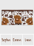 Just A Girl Who Loves Highland Cow - Personalized Highland Cow Quick-dry Beach Towel/ Bath Towel