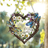 Dragonfly Couple - Personalized Dragonfly Window Hanging Suncatcher Ornament