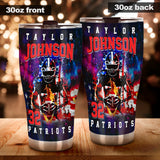Any Name And Number - Personalized Football Tumbler
