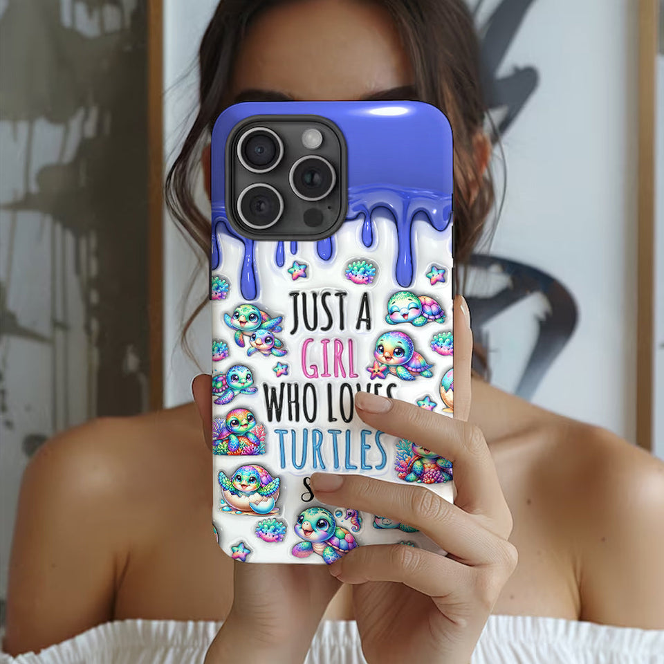 Just A Girl Who Loves Turtles - Personalized Turtle Full Print Phone Case