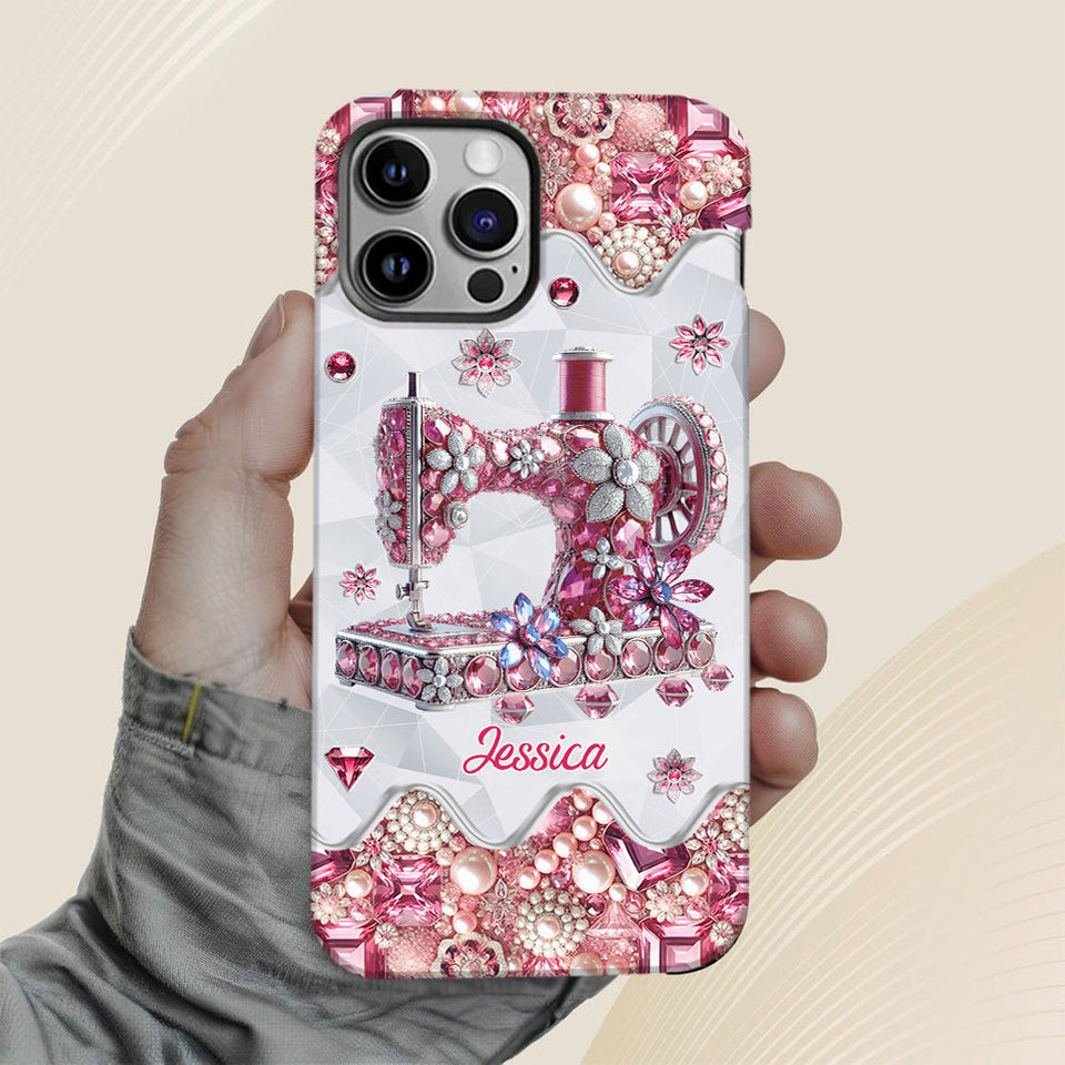 Just A Girl Who Loves Sewing - Personalized Sewing Full Print Phone Case