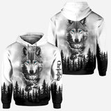 Wolf And Forest - Personalized Wolf Hoodie and Leggings