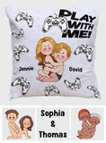 Play With Me - Personalized Video Game Throw Pillow