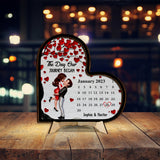 The Day Our Story Began - Personalized Couple 2 Layered Wood Sign / Wood Plaque
