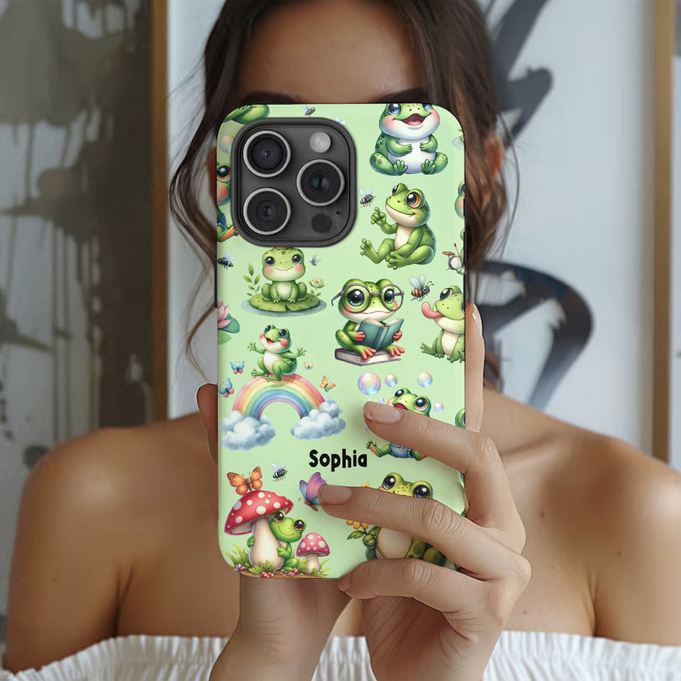 Just A Girl Who Loves Frogs - Personalized Frog Full Print Phone Case