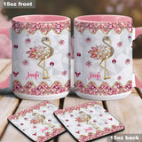 Just A Girl Who Loves Flamingos - Personalized Flamingo Accent Mug