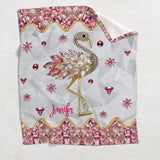 Just A Girl Who Loves Flamingos - Personalized Flamingo Blanket