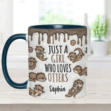Just A Girl Who Loves Otters - Personalized Otter Accent Mug