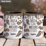 Just A Girl Who Loves Otters - Personalized Otter Accent Mug