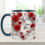 Be My Valentine - Personalized Couple Accent Mug
