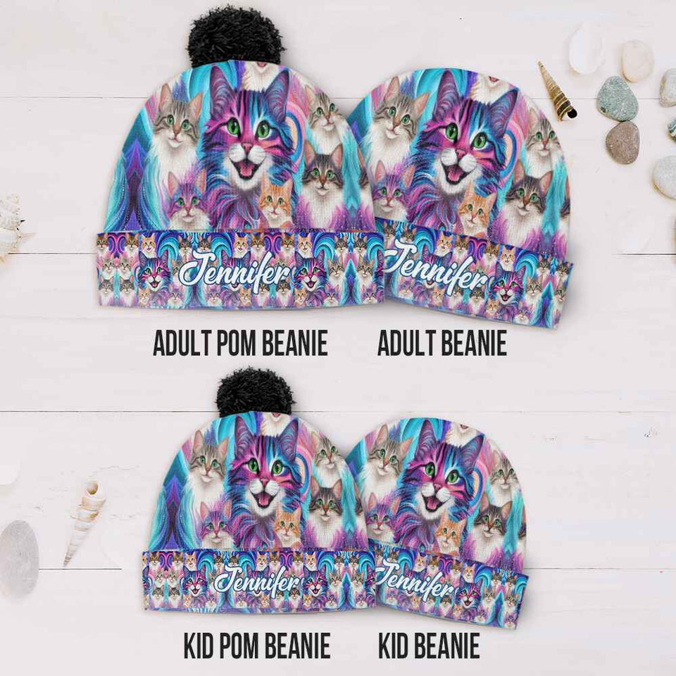 Cute Cats - Personalized Cat Beanie Hat