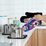 Crazy Cat Lady - Personalized Cat Oven Mitts & Pot Holder Set