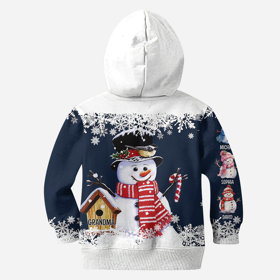 Grandma Snowman - Personalized Grandma All Over Shirt