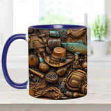 Fishing Life - Personalized Fishing Accent Mug