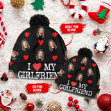 I Love My Girlfriend Boyfriend - Personalized Couple Beanie Hat