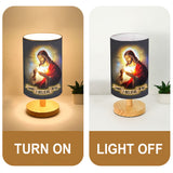 I Believe In You - Personalized Christian Tableside Lamp With Wood Base