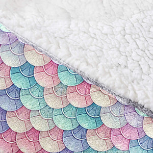 Cute Mermaid - Personalized Kid Blanket Hoodie
