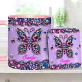 Sparkle Butterfly - Personalized Butterfly Accent Mug