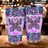 Sparkle Butterfly - Personalized Butterfly Tumbler