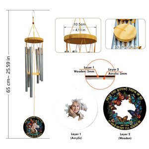 Hear The Wind And Think Of Me - Personalized Memorial Wind Chime Suncatcher