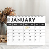 Moody Highland Cow 2025 - Personalized Highland Cow Wall Calendar & Desk Calendar