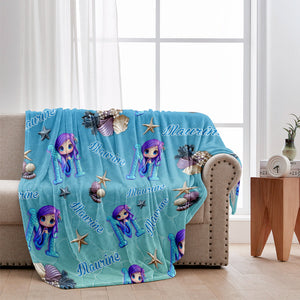 Beautiful Letter Gift For Grandkid - Personalized Kid Blanket