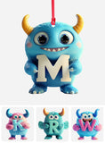 Monster Kid Letter Ornament - Personalized Kid Ornament